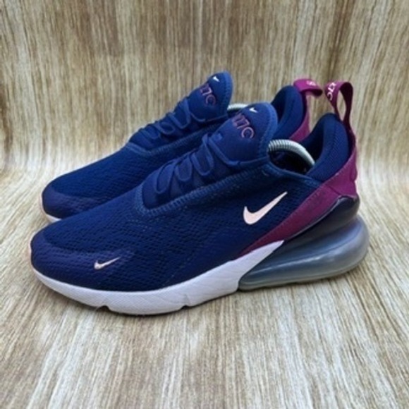 Nike Air Max 270 Women's Size 8 Running Shoes Sneakers Blue Void AH6789-402 - Picture 3 of 10